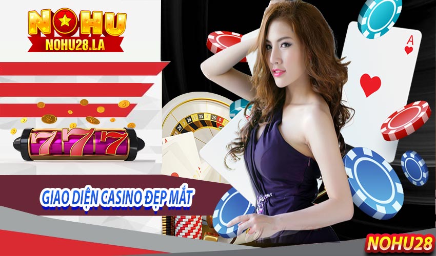 Sảnh casino Nohu28 có giao diện đẹp mắt